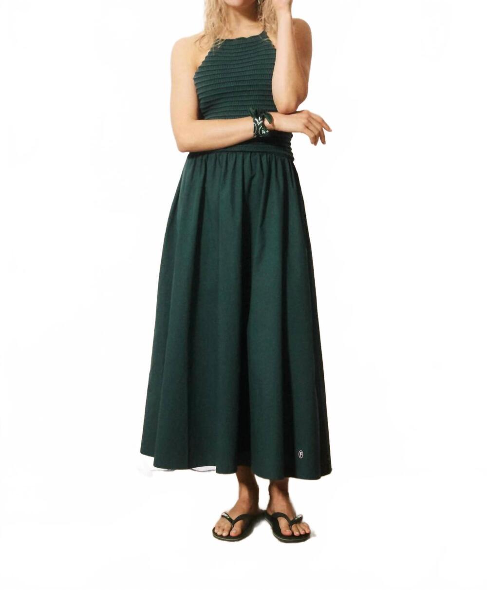 NEW FRNCH lucia midi dress in fir green